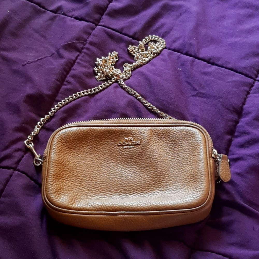 Small Tan Coach Crossbody Bag